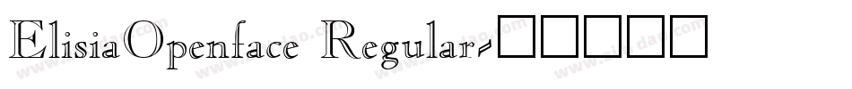 ElisiaOpenface Regular字体转换